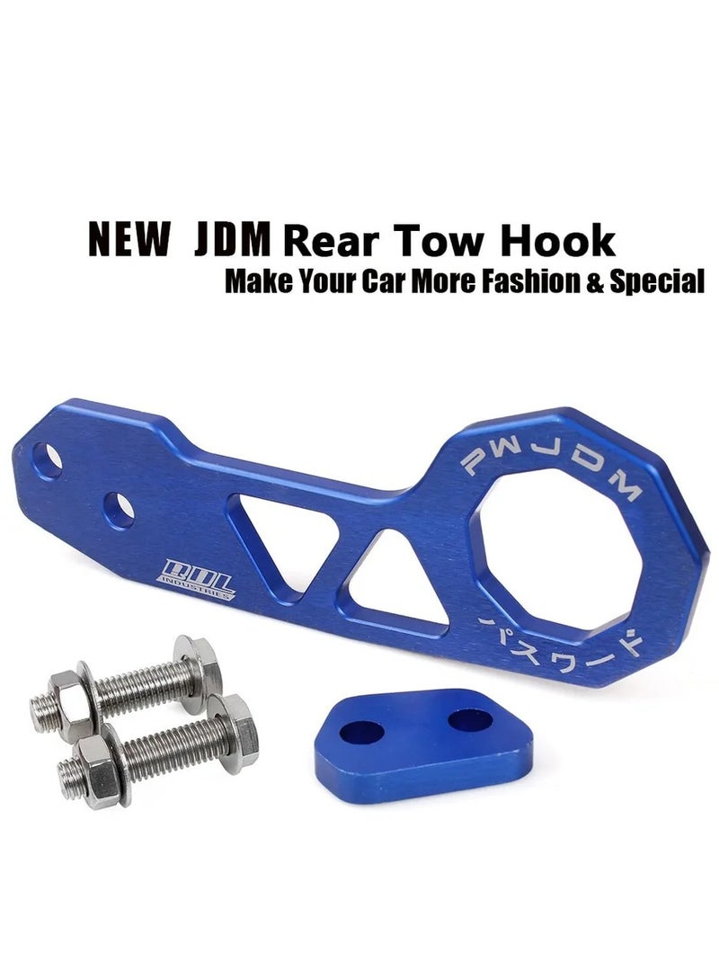 رويال ROYAL - أدوات حلقة مقطورة سحب خلفي للسيارة من الألومنيوم JDM عالمية (1655) (أزرق) - Image 1