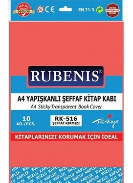 Book Cover Adhesive A4 Frosted Transparent Red 10 Pieces - pzsku/Z16875577893040AB68ACZ/45/_/1736540119/ab725ec3-fe29-482a-8fcc-bbea916e6d67