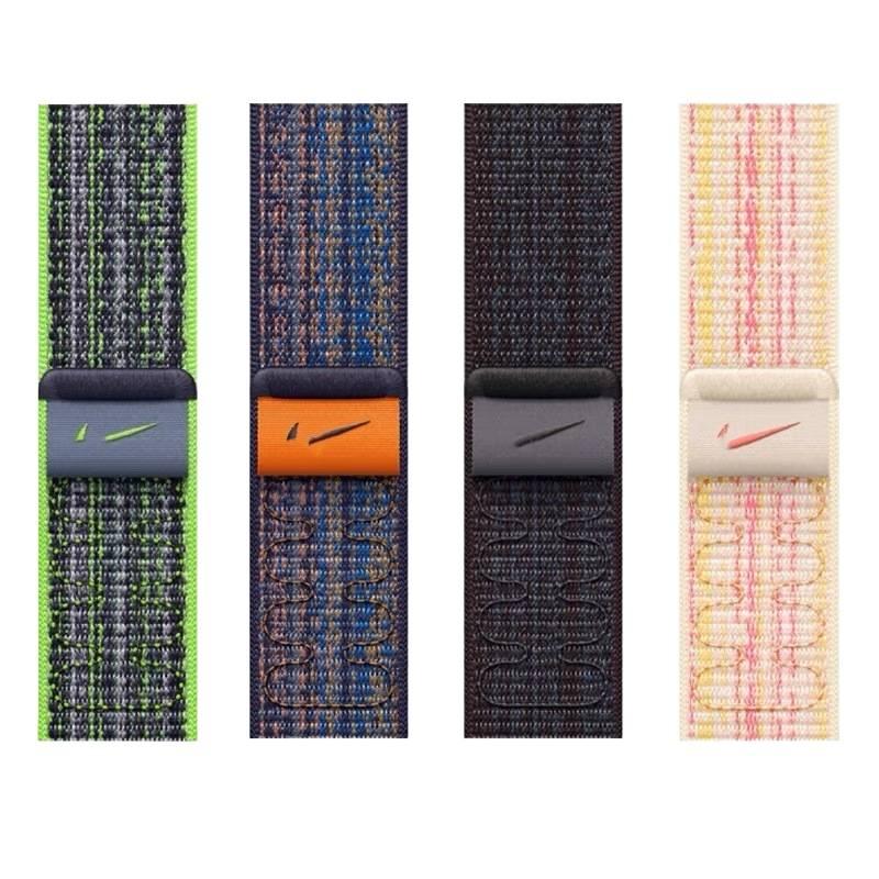 SK سوار ساعة ذكية سوار نايلون حلقي متوافق مع Apple Watch Ultra بملاءمة قابلة للتعديل وحزام بديل للاستخدام اليومي باللون أزرق قابل للتعديل باللون الأزرق - Image 2
