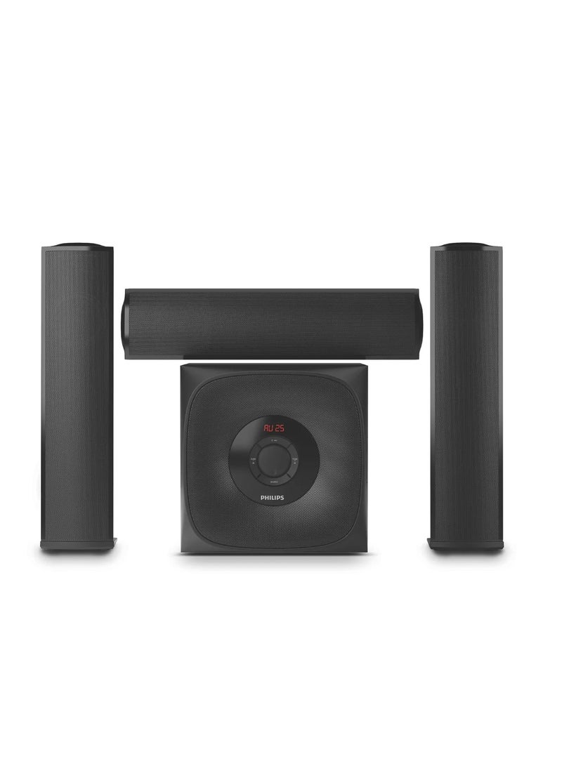 Philips 2.1 Bluetooth Multimedia Speakers 60W-USB-AUX-Remote Control-LED Display MMS3160B Black - Image 2