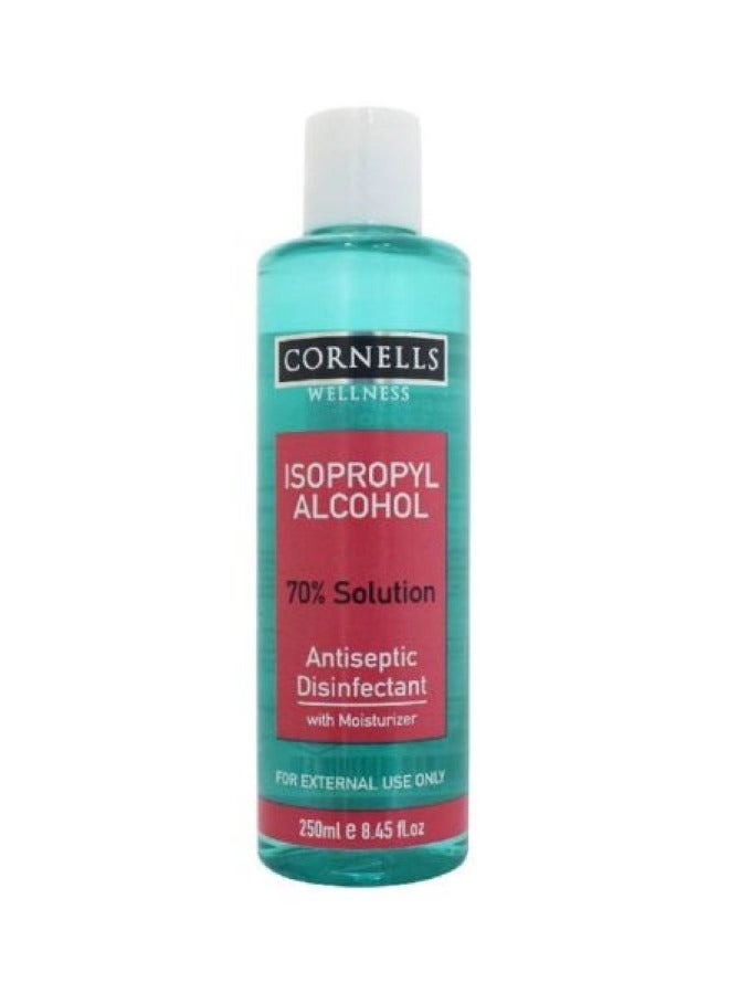 CORNELLS WELLNESS Wellness Isopropyl Alcoh*l 70% Solution Antiseptic Disinfectant Blue 250 ML - Image 1