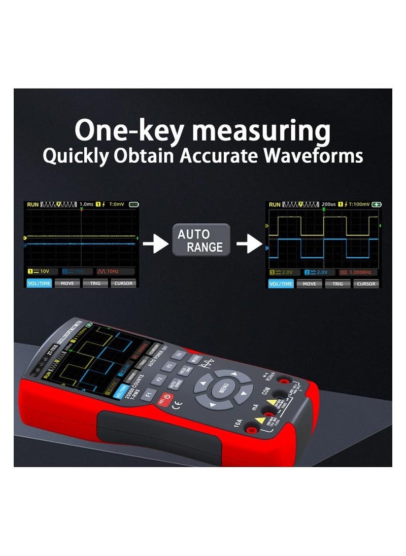 3in1 Digital Multimeter Tester, Multi Tester, Smart Measurement, Auto-Ranging Voltmeter, LCD Display, Tester with Dual-Channel Oscilloscope, Voltage, Current, Resistance, Continuity, Diode - Image 4