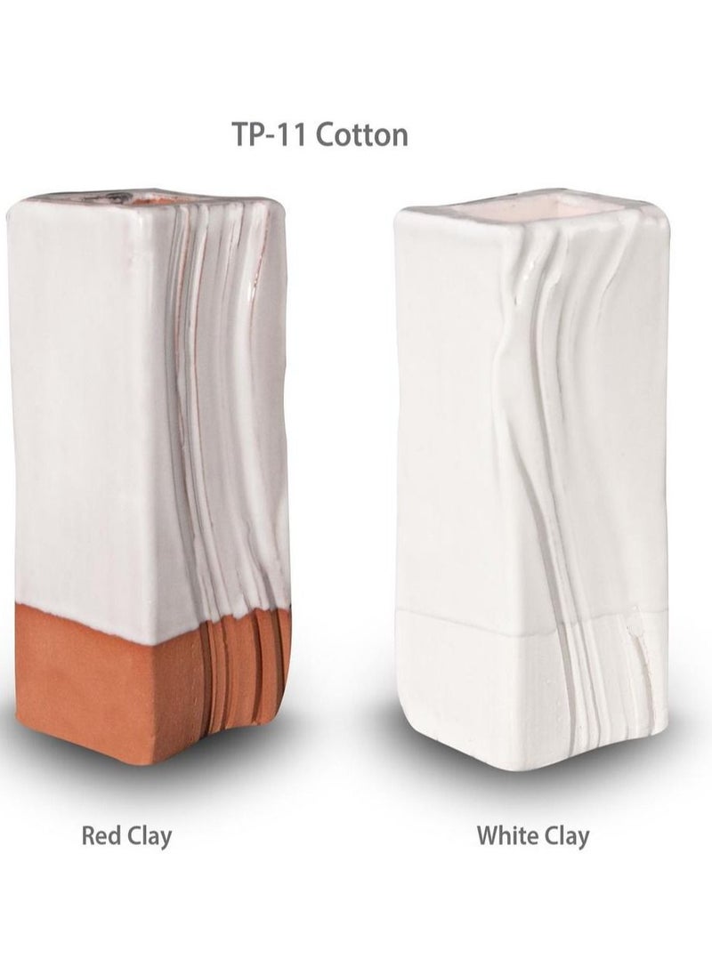 Amaco Amaco Teachers Palette Liquid Gloss Glaze TP-11 Cotton White Low Fire Lead Free for Pottery and Ceramic  - Image 3