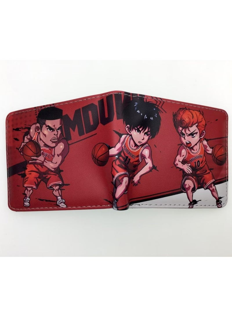 KUYING Slam Dunk, Student Card Bag, Leather Wallet 