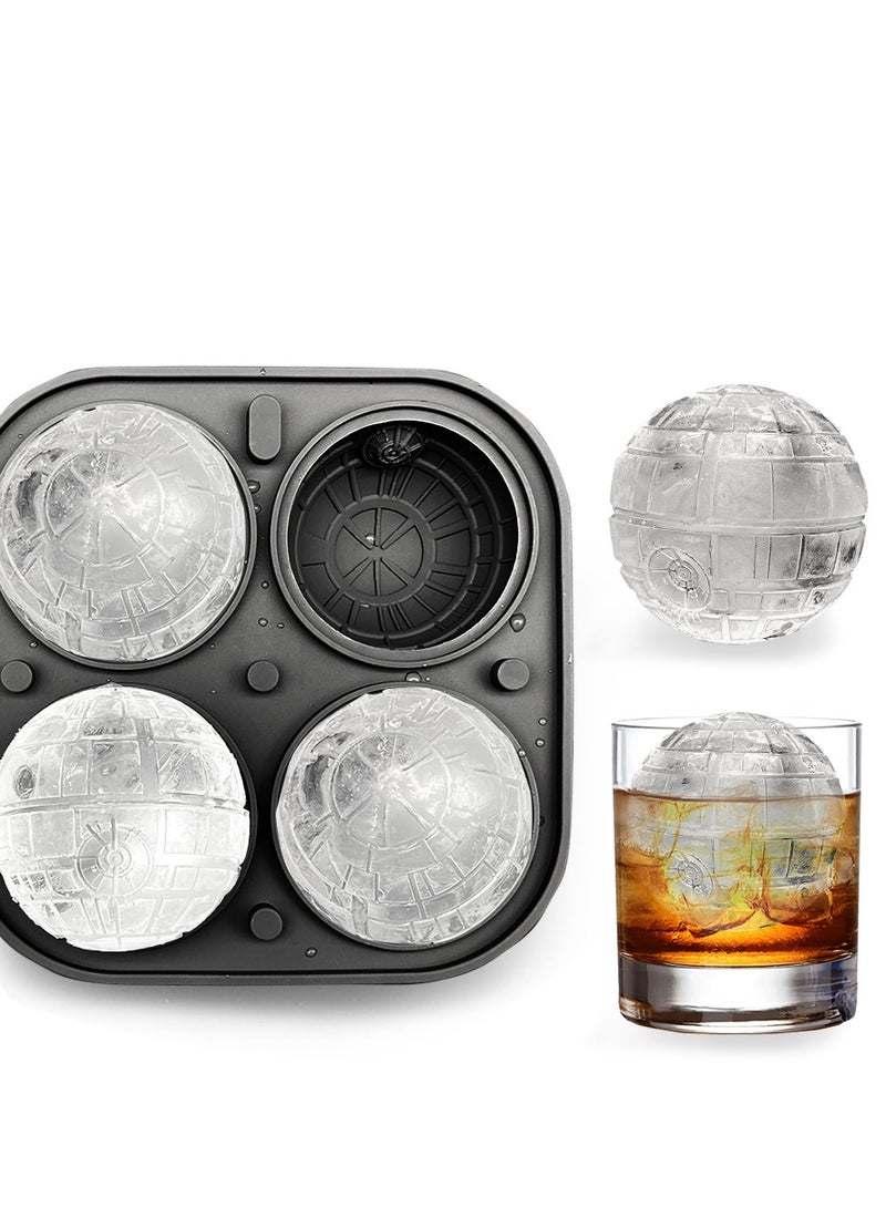 صانع مكعبات الثلج الصافية، قالب كرة ثلج كبيرة بحجم 2.36 بوصة، قابل لإعادة الاستخدام ومريح للتخزين لمنع اختلاط النكهات، هدايا للرجال. - Image 2