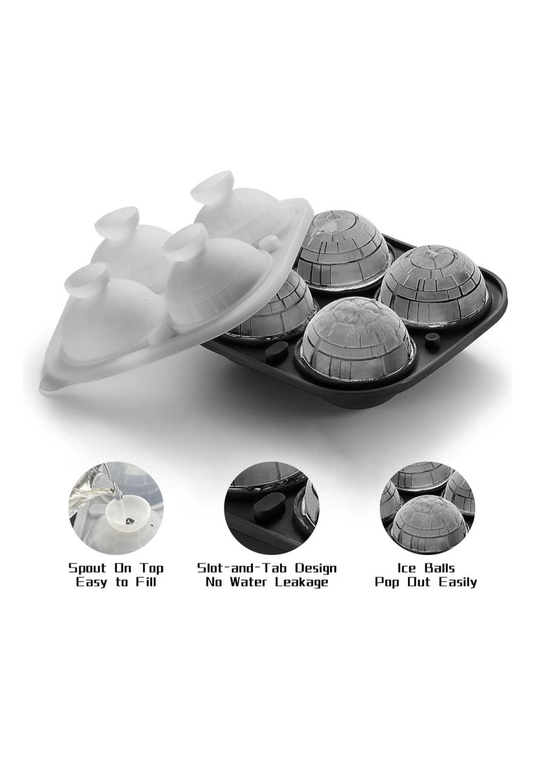 صانع مكعبات الثلج الصافية، قالب كرة ثلج كبيرة بحجم 2.36 بوصة، قابل لإعادة الاستخدام ومريح للتخزين لمنع اختلاط النكهات، هدايا للرجال. - Image 3