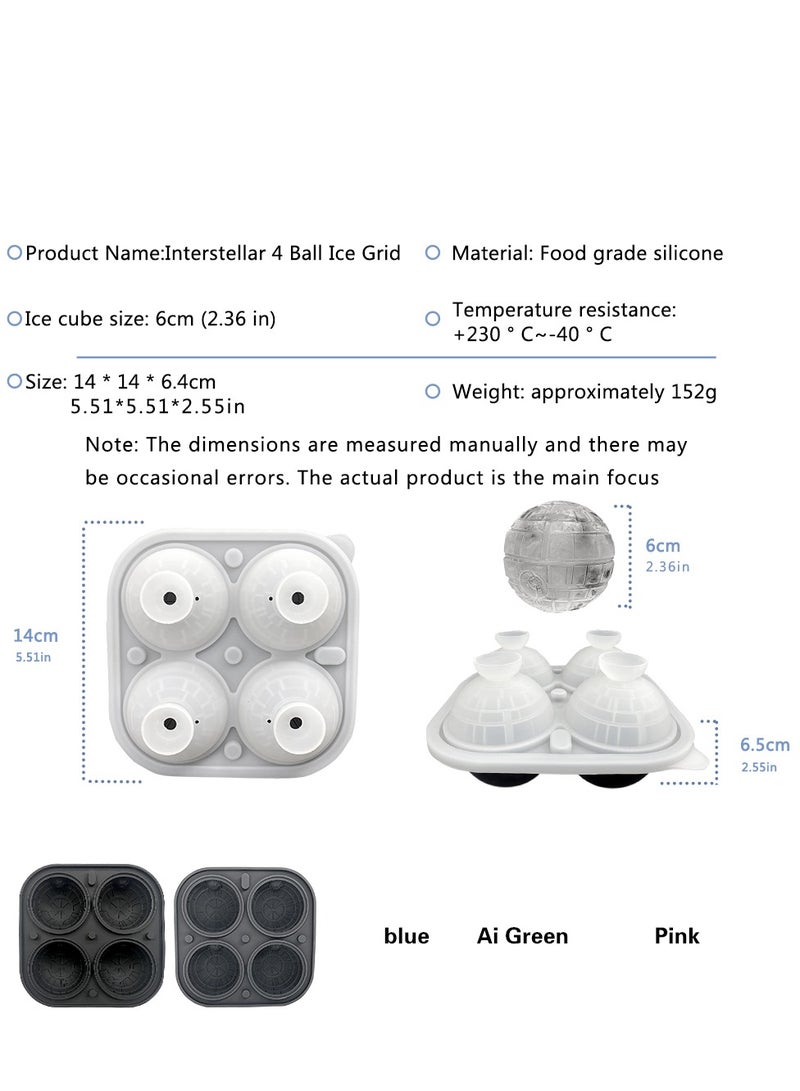 صانع مكعبات الثلج الصافية، قالب كرة ثلج كبيرة بحجم 2.36 بوصة، قابل لإعادة الاستخدام ومريح للتخزين لمنع اختلاط النكهات، هدايا للرجال. - Image 5