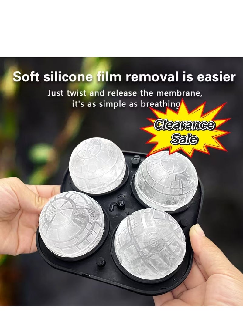 صانع مكعبات الثلج الصافية، قالب كرة ثلج كبيرة بحجم 2.36 بوصة، قابل لإعادة الاستخدام ومريح للتخزين لمنع اختلاط النكهات، هدايا للرجال. - Image 1