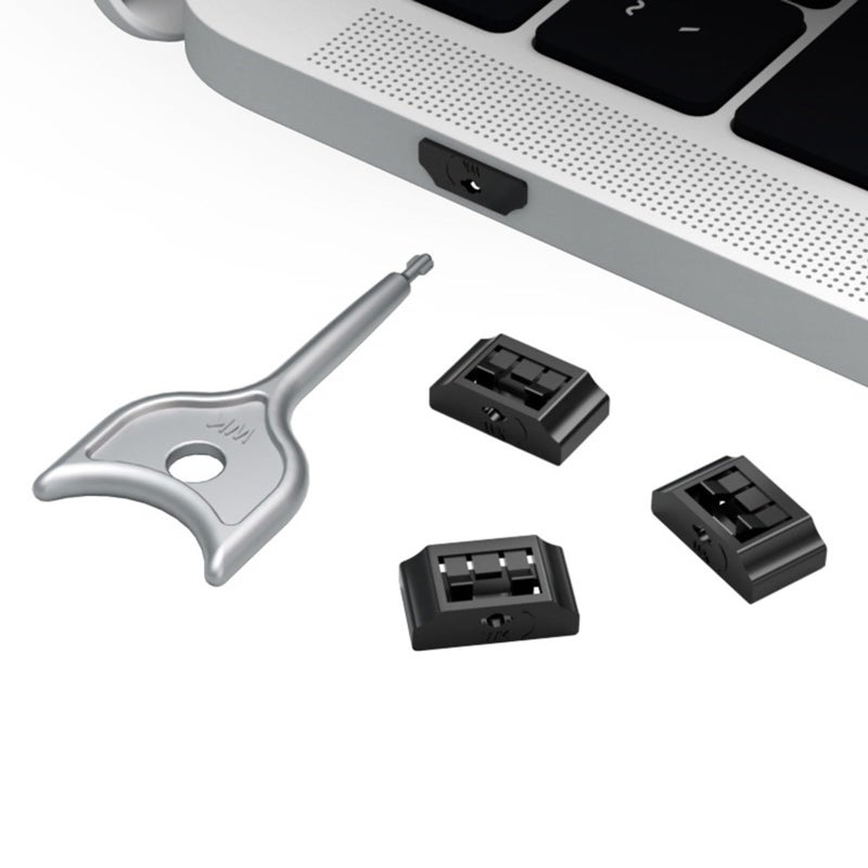 10 Pack USB Port Blocker With Key Lock For Laptop Data Security - Image 3