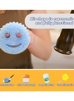 Scrub Daddy Scrub Daddy Sponge Set Scratch Free Sponges for Dishes and Home, Odor Resistant, Soft in Warm Water, Firm in Cold, Deep Cleaning, Dishwasher Safe, Multi-use, Functional, Ergonomic, 3ct  - Image 3