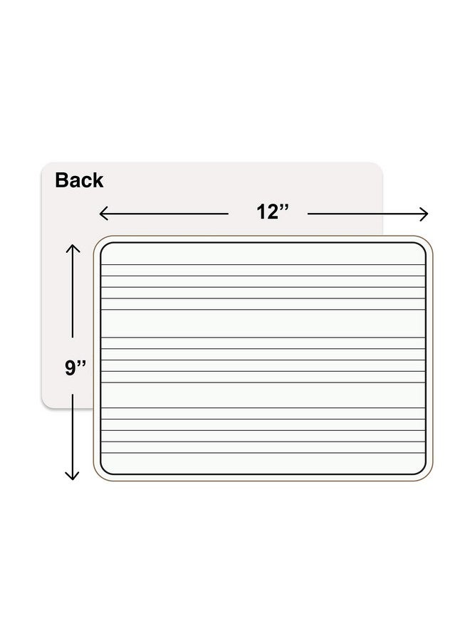 سكريبل دو مجموعة من 10 ألواح بيضاء قابلة للمسح الجاف لتدريس الموسيقى للموظفين، مقاس 9 × 12 بوصة، لكتابة النوتات الموسيقية والمزيد (لوح أبيض مزدوج الجوانب)، لوازم الفصول الدراسية الموسيقية، تتضمن 10 ممحاة - Image 5