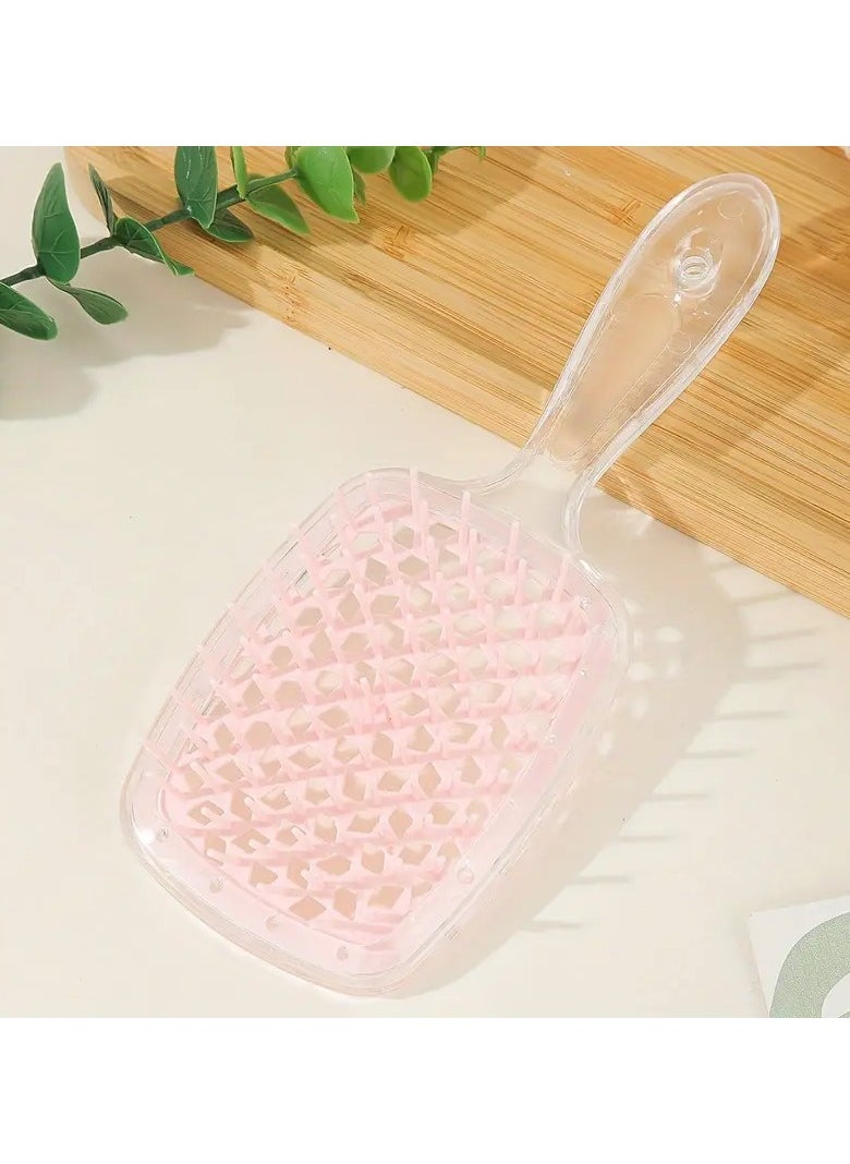 Goolsky 1pc Colorful Hollow Scalp Massage Comb Anti Knot Tangling Comb Styling Hairdressing Accessories For All Type Of Hair  - Image 1
