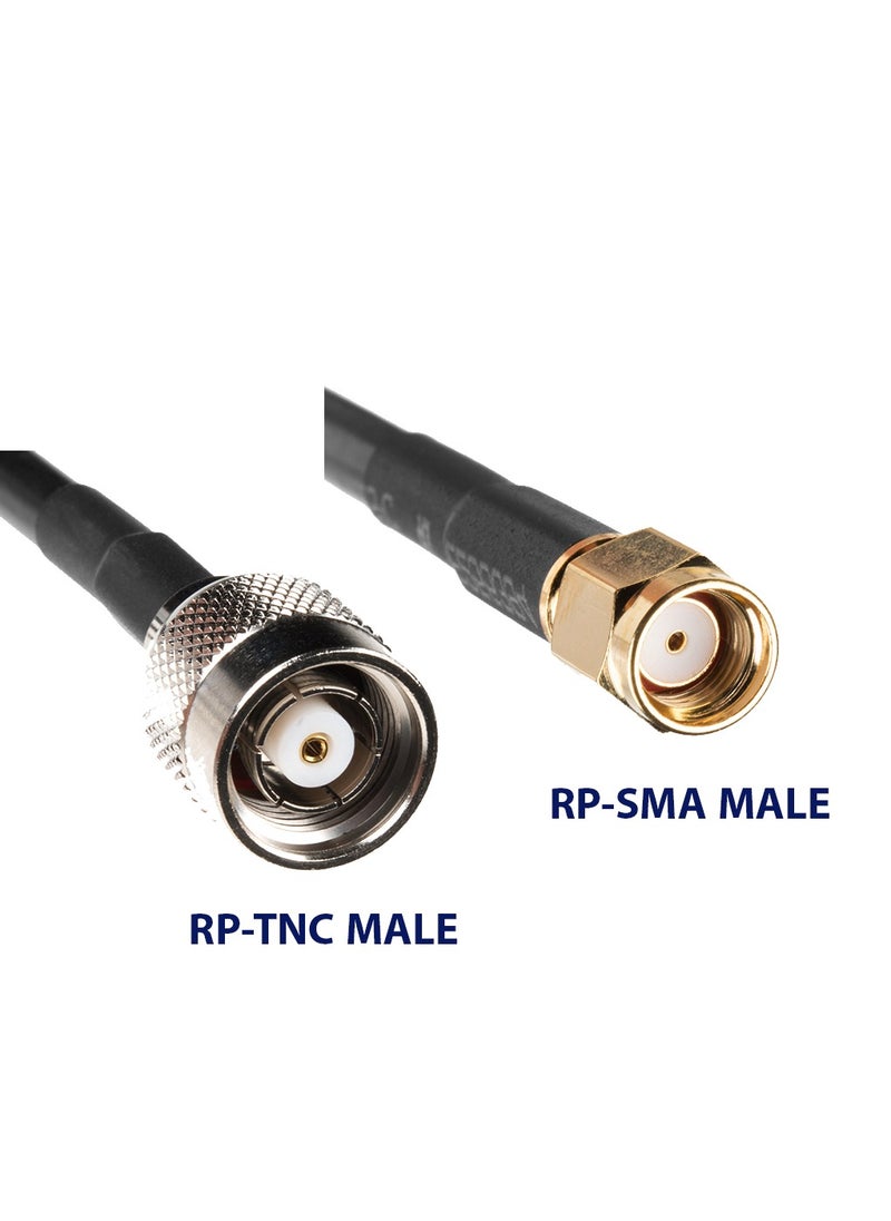 Ohm OHM RP-TNC Male to RP-SMA Male Antenna Cable RG58  - Image 3