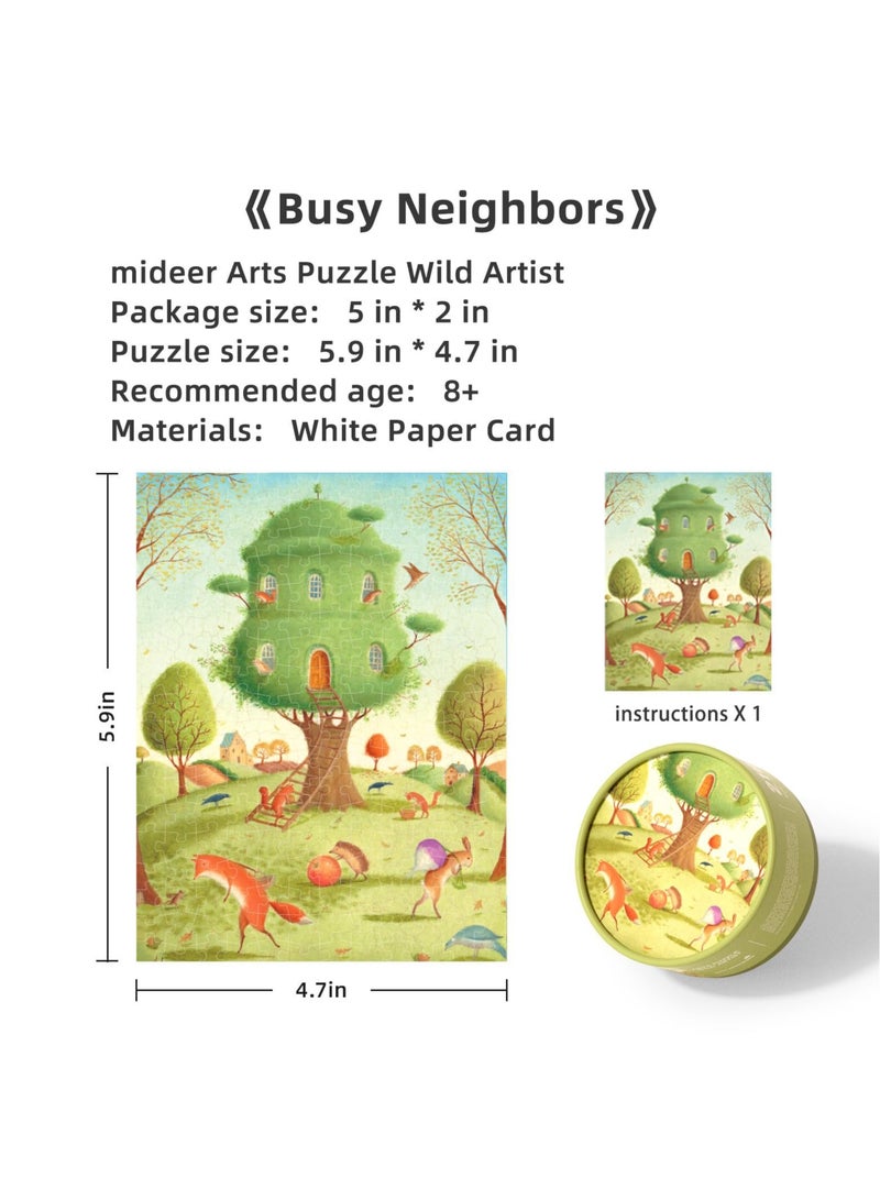 KASTWAVE Animals Gift Box Jigsaws, Floor Puzzle for Kids Age 5-8 Year Olds,  Round Jigsaw Puzzles DIY Gifts Games Birthday Gift Idea for Toddler Children Ages 3 Years Plus, 216 Piece - Image 4