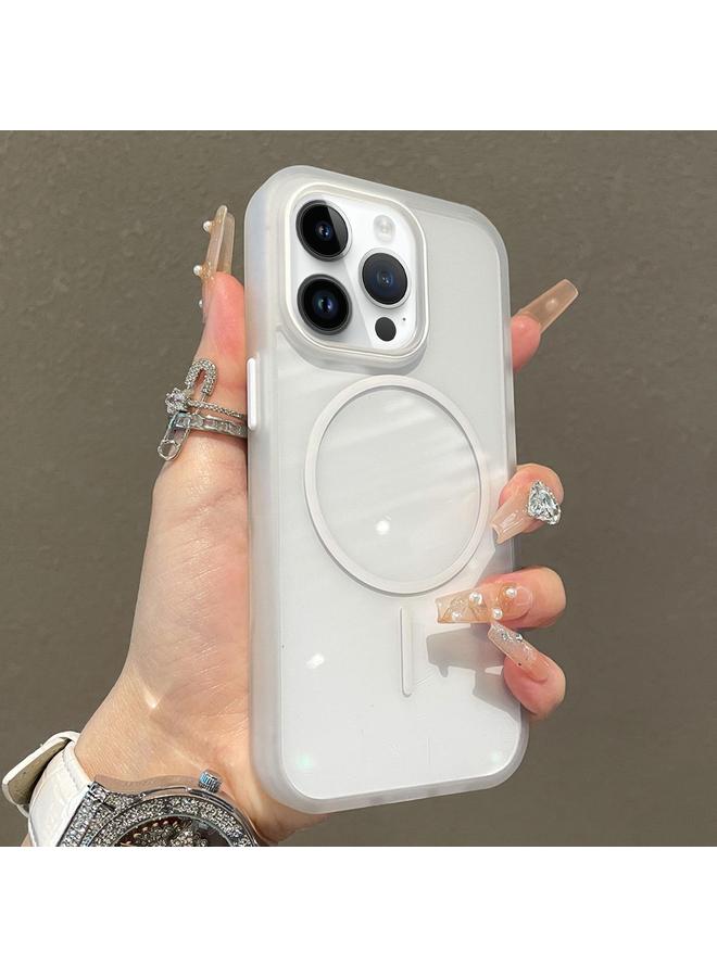 زبون جراب لهاتف iPhone 12 Pro، جراب هاتف دائري رفيع شفاف من MagSafe N52 - Image 1