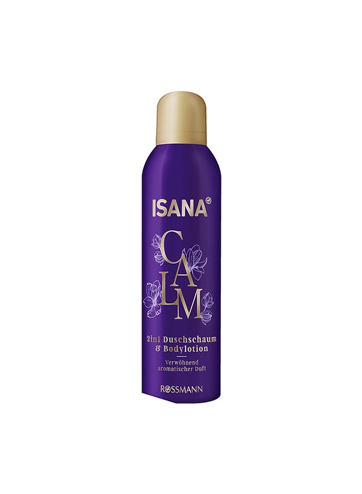 ISANA Calm 2in1 Shower Foam & Body Lotion with Aromatic Fragrance,200ml - Image 1