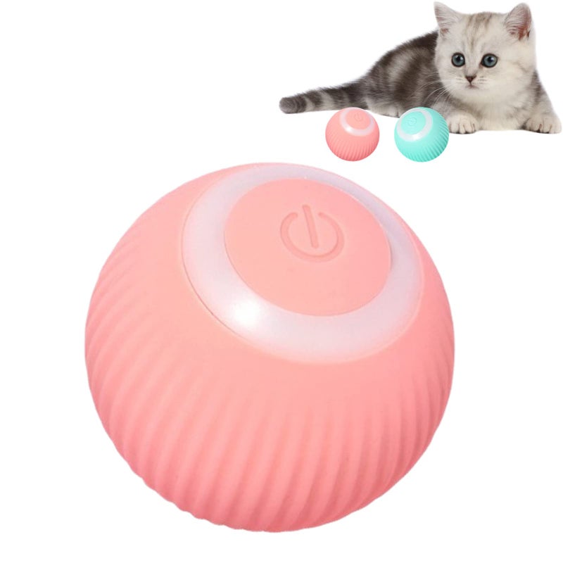Smart Cat Toy, Type-C Rechargeable Smart Ball 360° Self Auto Rotating Kitten Toys Interactive Cat Toys Ball with LED Light for Indoor Cats Kittens Puppy Stimulate Hunting Instinct Chasing - Image 2