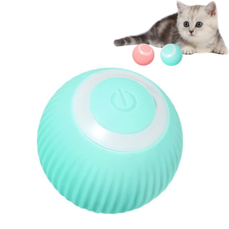 Smart Cat Toy, Type-C Rechargeable Smart Ball 360° Self Auto Rotating Kitten Toys Interactive Cat Toys Ball with LED Light for Indoor Cats Kittens Puppy Stimulate Hunting Instinct Chasing - Image 1
