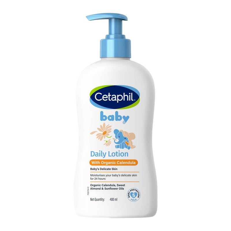 Cetaphil Baby Daily Lotion with Organic Calendula |Vitamin E | Sweet Almond & Sunflower Oils |13.5 Fl. Oz - Image 1