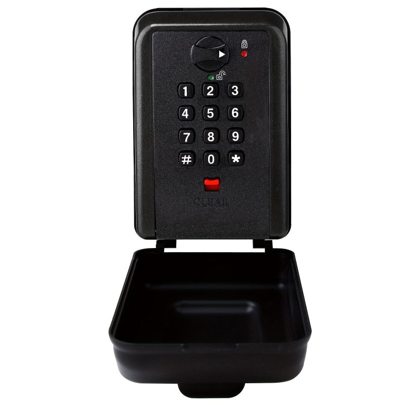 8109-black Key Lock Box Wall Mount with Code 12-Digit Combination Key Storage Box Spare Hider for Home Garage Waterproof Extra Large Key Safe for Keys Outdoor - Image 1