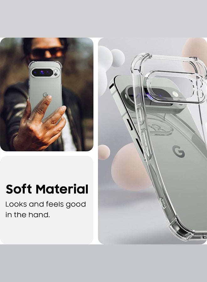 MARGOUN (for Google Pixel 9 Pro XL) 2 Packs TPU Case and Screen Protector Shockproof Soft TPU Bumper and Hard PC Back Case Anti-Scratch,Drop Protection,Slim Fit Gorilla Case Cover Clear - Image 5