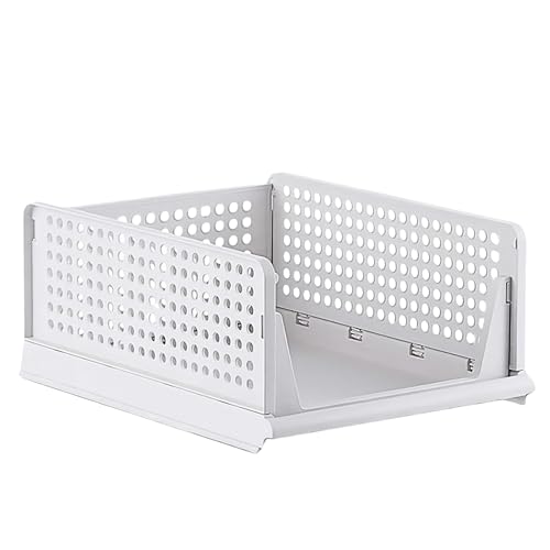 KWER 1 Pieces Clothes Organizer for Wardrobe Cupboard Organizer for Clothes Foldable and Stackable Closet Organizer Drawer Organizer for Clothes, Almirah Space Organizer (Pack of 1) - Image 1