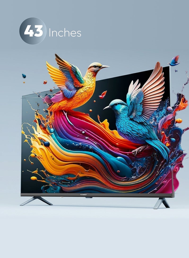 STARGOLD Best 43 inch FHD Smart TV, Frameless Design, 43 inch TV with 1GB RAM, 8GB Storage, Bluetooth 5.2, WiFi, Dolby Audio, HDR, 43-inch VA Panel, Android TV 43 inch, 43 inch DLED TV, 60Hz Refresh Rate, Best TV for World Cup, 43 inch Full HD TV 1080p LED TV, 43 inch TV Box, ZEASN App Store, USB/Internet Software Upgrade, 220 Nits Brightness, and 43 inch TV Screen - Image 5