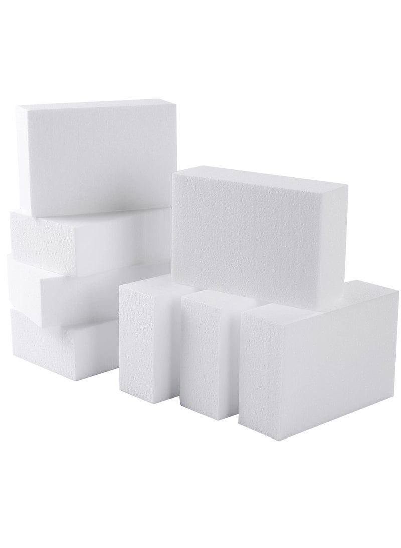 كرافت ماجيك 8 عبوات من كتل الرغوة الحرفية - طوب رغوة البوليسترين المستطيل مقاس 6 × 4 × 2 بوصة للنحت الفني ، وتنسيقات الزهور ، والحرف اليدوية ، والمشاريع المدرسية ، والديكور المنزلي ، والنمذجة ، ومستلزمات النحت. - Image 1