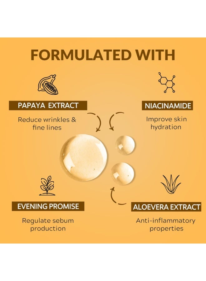 MIRABELLE Papaya Facial Serum Sheet Mask | Exfoliates & Evens Skin Tone | (Pack of 1) 25ml - Image 2