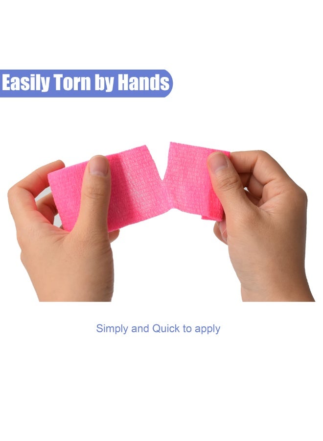 6 Pack Bandage（5cm*4.5m）, Elastic Sports, Sports Bandage, Veterinary Wrap, Suitable For Sports, Wrist, Ankle (Pink) - Image 4