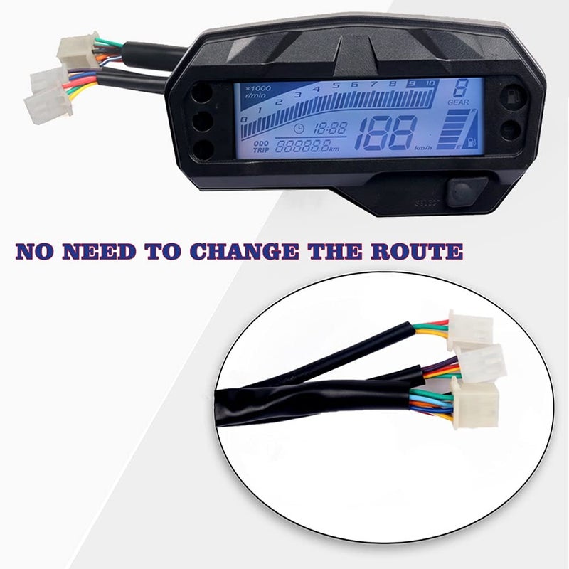 DEMULAX Digital Motorcycle Speedometer Gauge for Yamaha FZ16 - Image 5