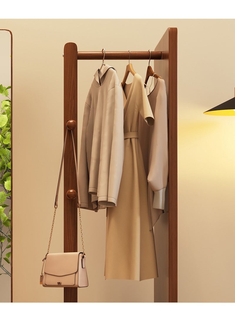 Rotating Solid Wood Dressing Mirror Cabinet with Storage Full Length Rotatable Mirror