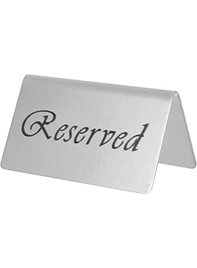 Double Sided Stainless Steel Reserved Seat Sign For Restaurant Bar Club Service - Image 1