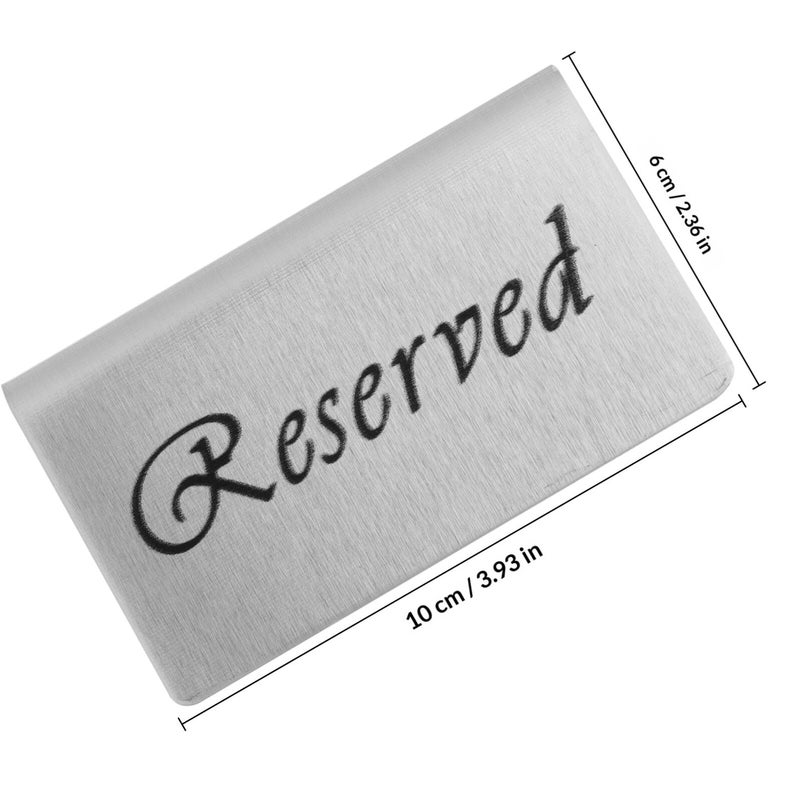 Double Sided Stainless Steel Reserved Seat Sign For Restaurant Bar Club Service - Image 3