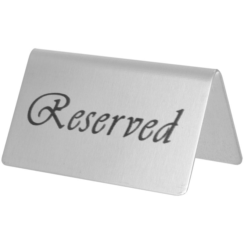 Double Sided Stainless Steel Reserved Seat Sign For Restaurant Bar Club Service - Image 2