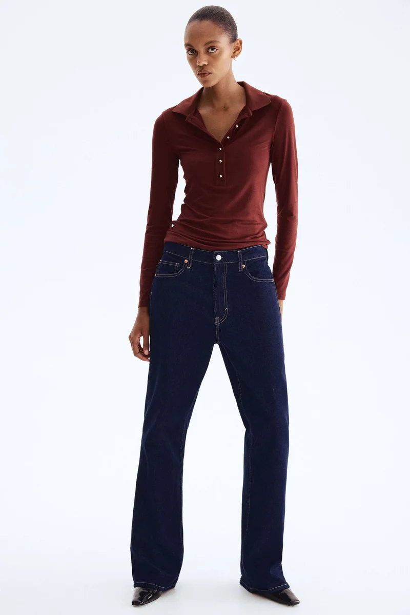 اتش اند ام تي-شيرت بولو مرن ومحبوك