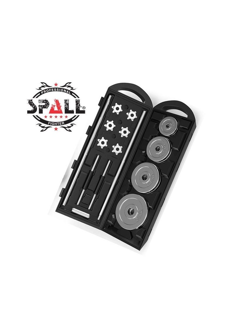 Spall Adjustable Dumbbells Weigh Set Free Weight With Connecting Rod Use As Barbell For Men And Women Home Gym Work Out Training Fitness Equipment All Purpose - Image 2