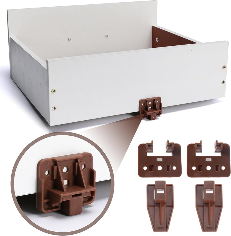 Seweder 20PCS Drawer Slide Track Guide Glide for Center Mount Drawer for Dressers and for Nightstand for Kenlin for Rite-Trak 1 Drawer Systems - Image 5