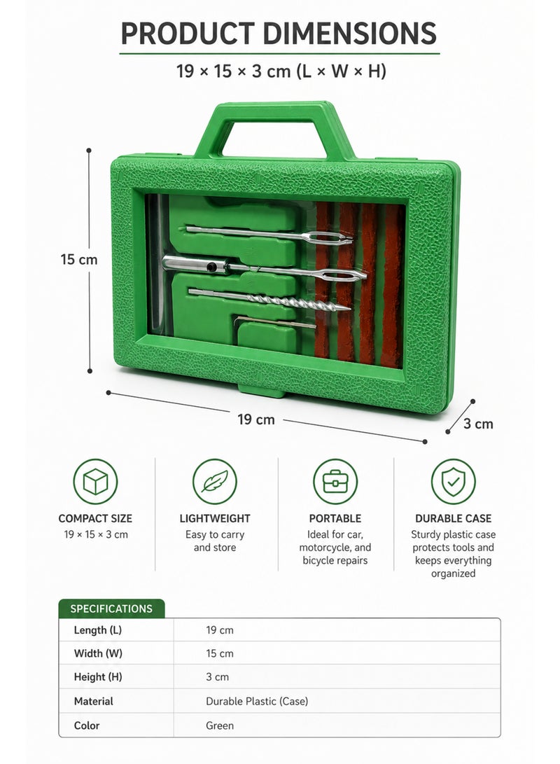 DBLEW Bike Tubeless Tire Tyre Puncture Plug Repair Tool Kit - Image 3