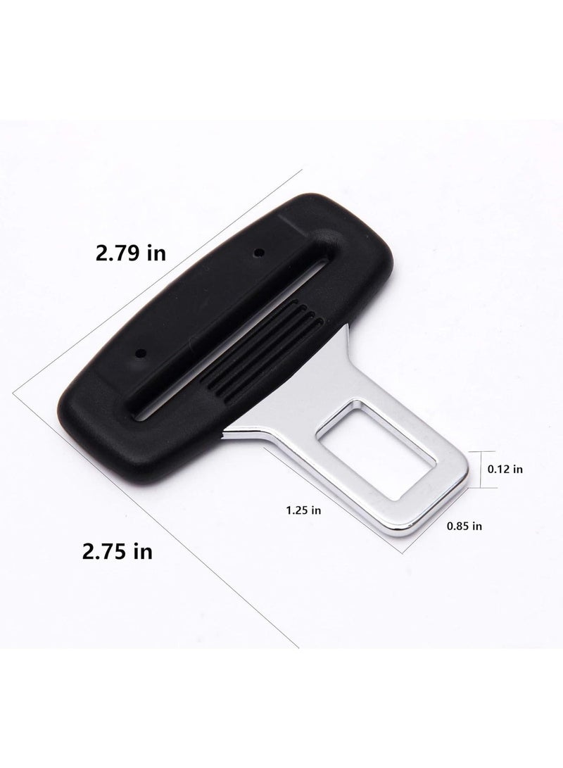 4pcs Car Seat Belt Clips, Car Seat Belt Insert Metal Tongue, Seat Safety Belt Buckle Auto Metal Seat Belt Clip, Universal for Most Vehicle. (Black) - Image 4