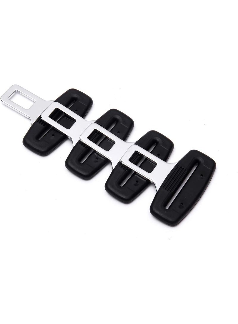 4pcs Car Seat Belt Clips, Car Seat Belt Insert Metal Tongue, Seat Safety Belt Buckle Auto Metal Seat Belt Clip, Universal for Most Vehicle. (Black) - Image 2