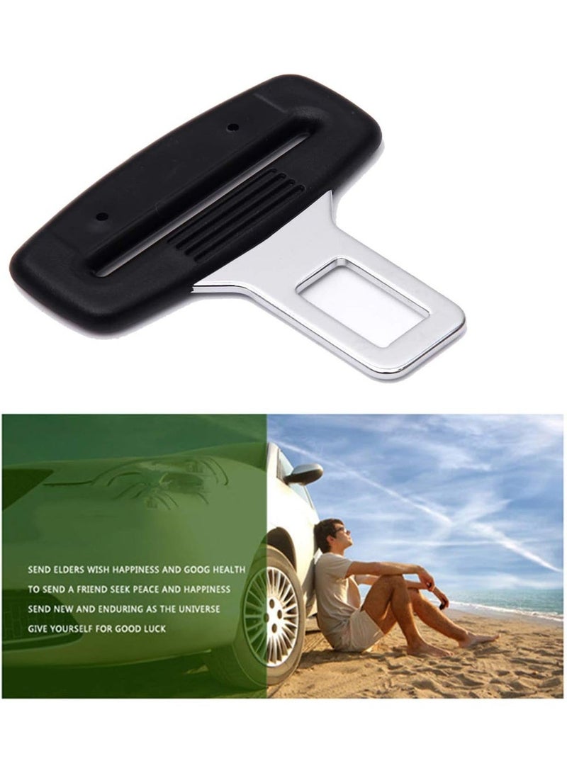 4pcs Car Seat Belt Clips, Car Seat Belt Insert Metal Tongue, Seat Safety Belt Buckle Auto Metal Seat Belt Clip, Universal for Most Vehicle. (Black) - Image 3