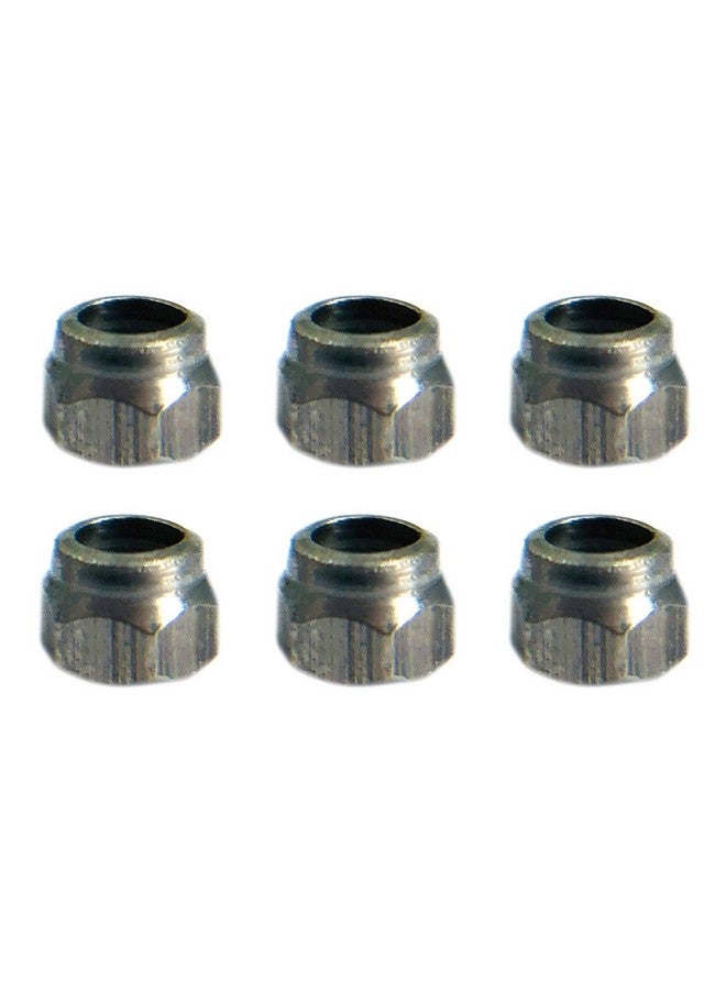 Teak Tuning L Fingerboard Lock Nuts, Nylon Insert, Stainless Steel, Silver (Pack Of 6) - Teak Tuning - Image 1
