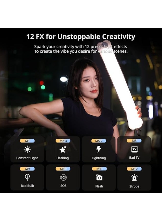 Ulanzi ULANZI UA20 Portable Air Tube Light, 20 W Air Tube Light, Two-Tone 2700-6500 K, Handheld LED Video Light, 18 Wh Battery, USB-C Rechargeable, Waterproof Inflatable LED Tube for Photography/Camping  - Image 2