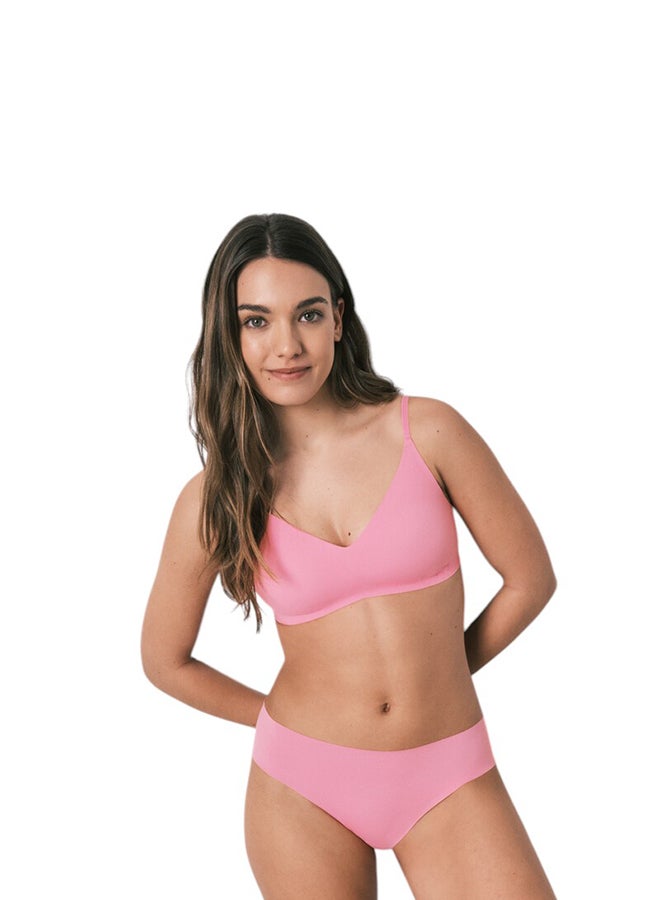 women'secret Plain Clean Cut Coral Triangular Top - Image 3