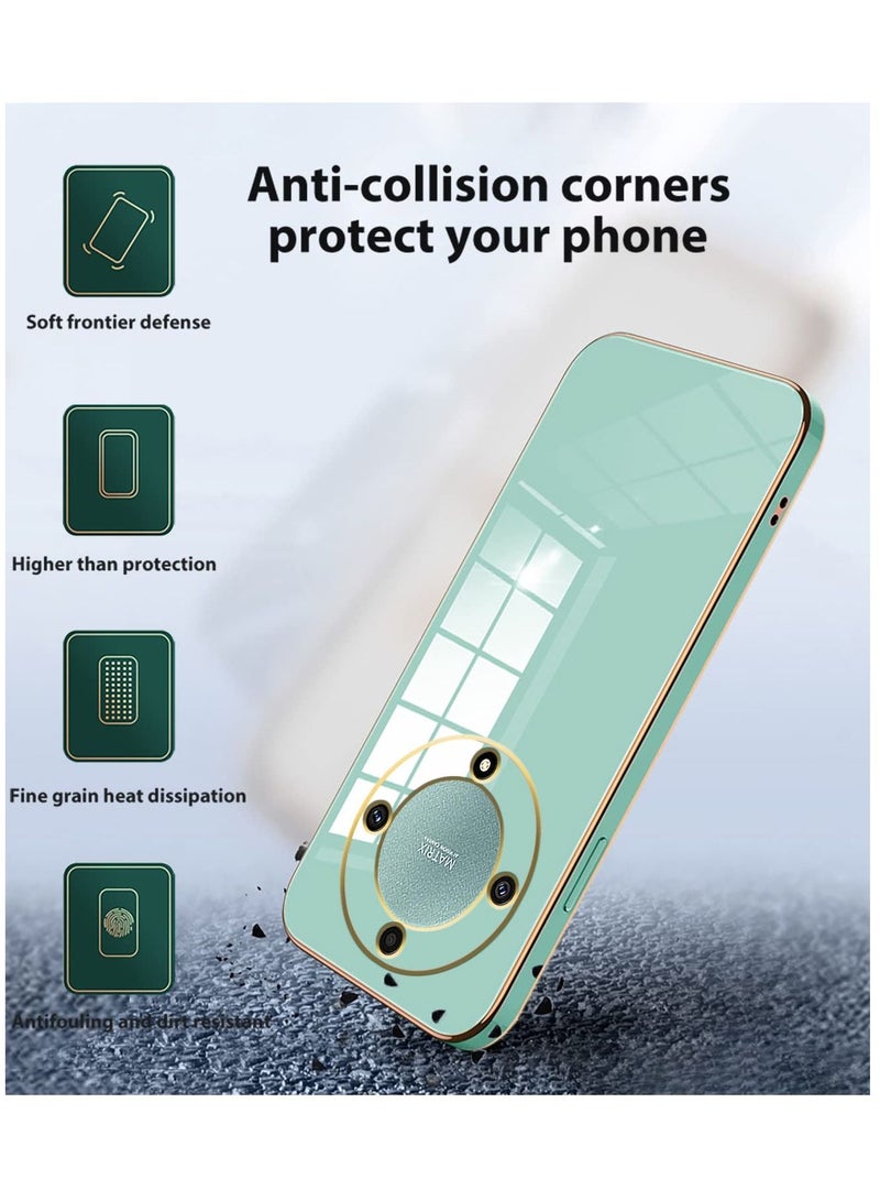 Honor X9A 5G Green Mobile Phone Case Cover, Luxury Plating Soft Back Cover, Raised Full Camera Protection - Image 3