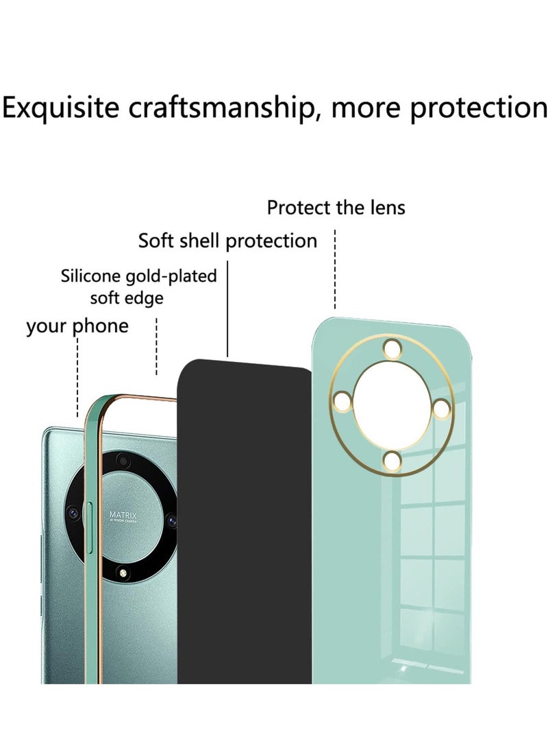 Honor X9A 5G Green Mobile Phone Case Cover, Luxury Plating Soft Back Cover, Raised Full Camera Protection - Image 5