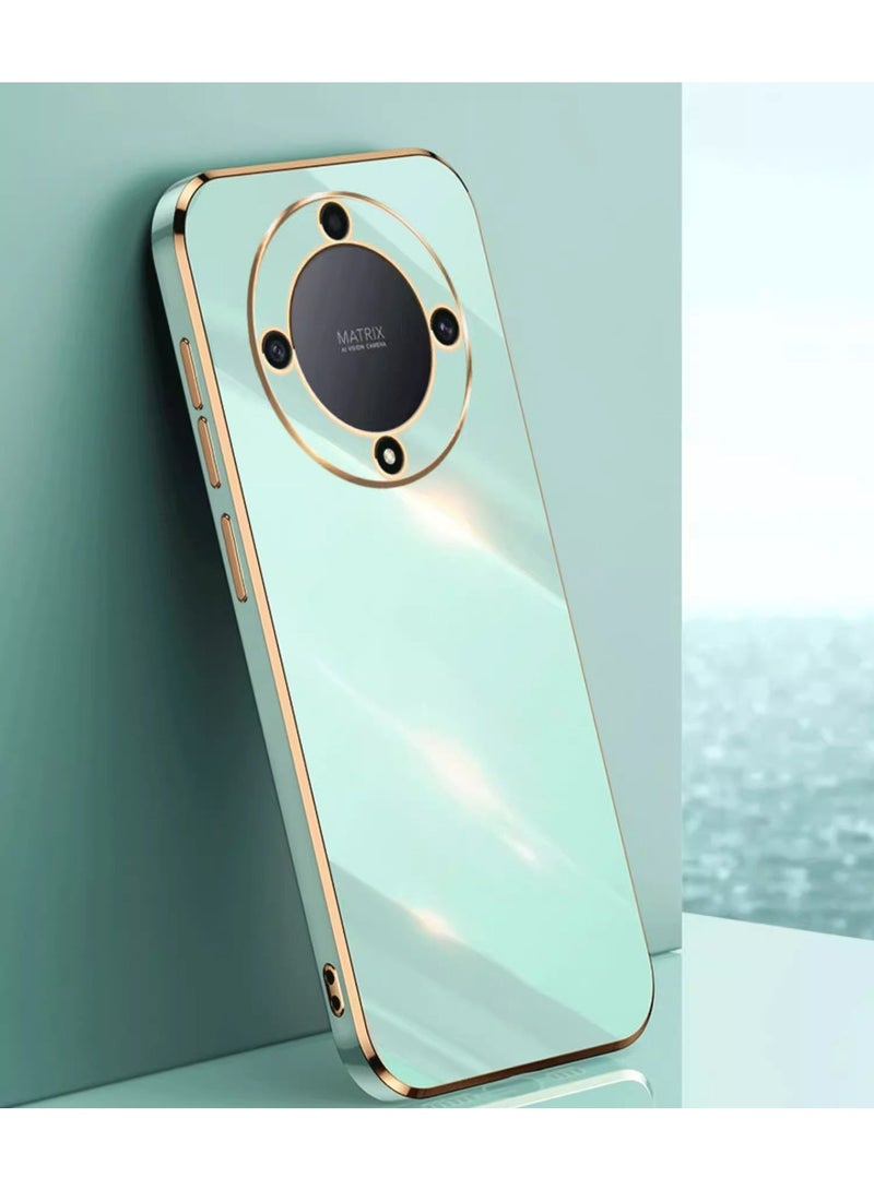 Honor X9A 5G Green Mobile Phone Case Cover, Luxury Plating Soft Back Cover, Raised Full Camera Protection - Image 1