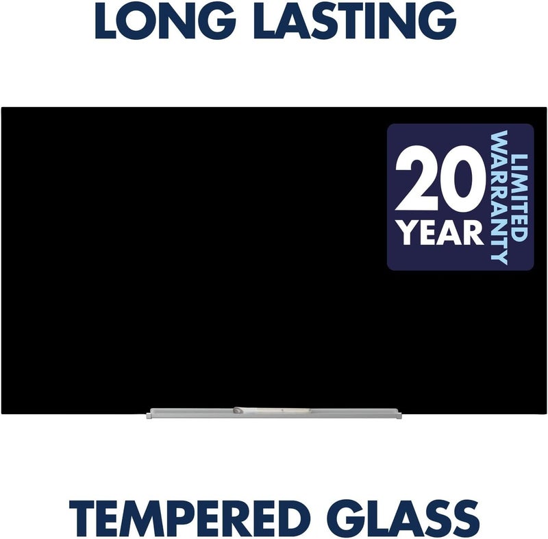 Quartet لوحة بيضاء زجاجية مغناطيسية من كوارتيه 50W x 28H سطح جاف قابل للمسح بدون إطار InvisaMount G5028IMB - Image 5