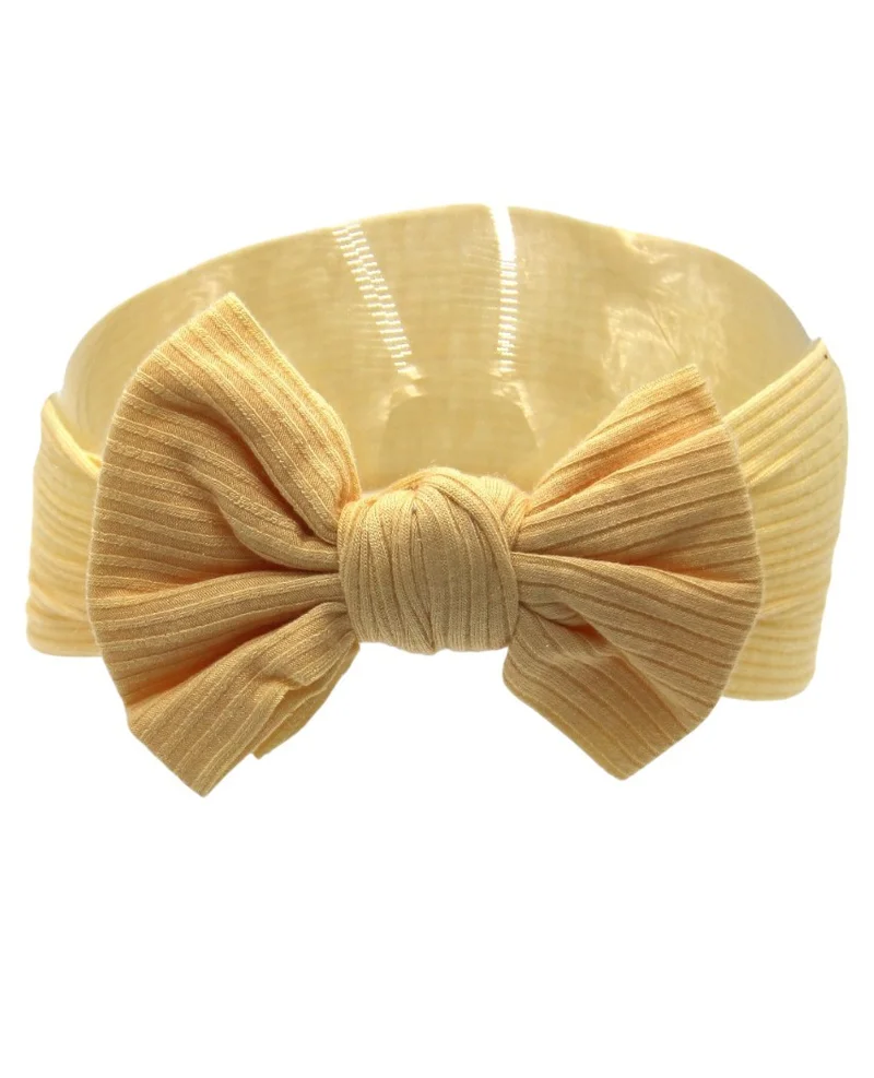 D'Daniela Leila Rainbow Glasses and Bow Barrette Ponytail Set For Babies and Girls - Light Yellow